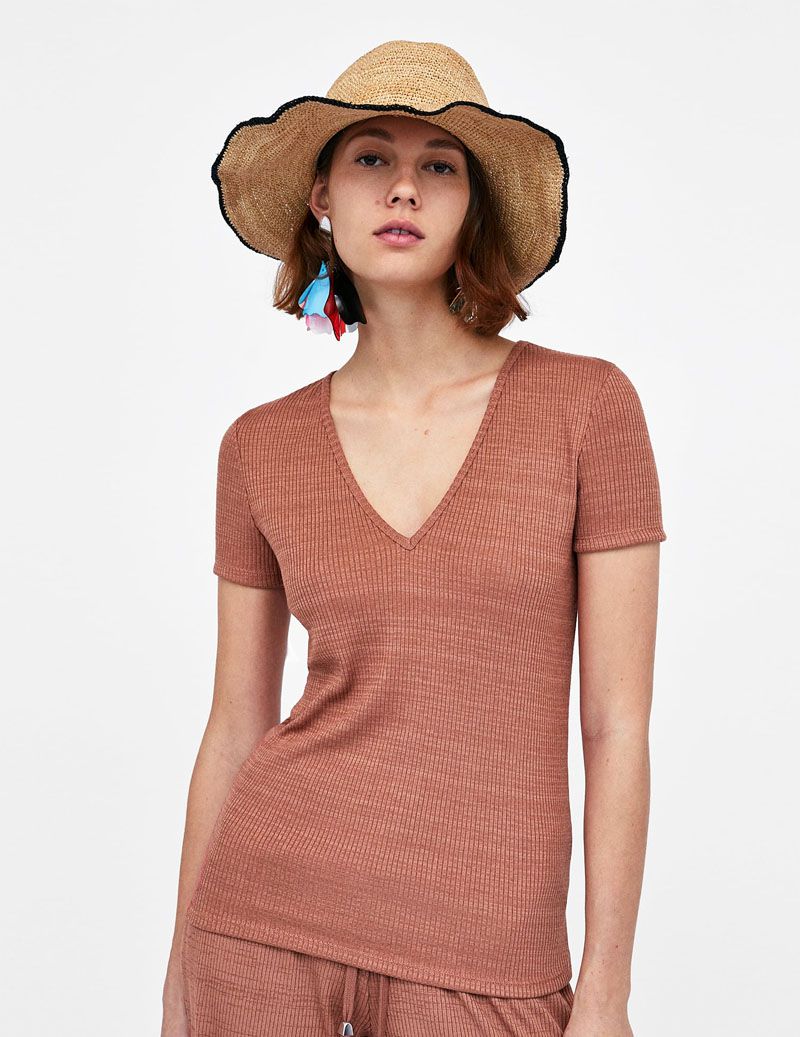 Linen Ribbed Top